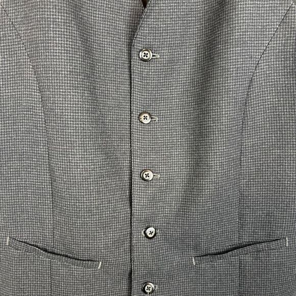 J.Ferrar Men's Vest Houndstooth Patterned Vest - Picture 5 of 8